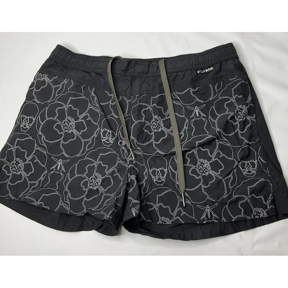 C-IN2 Swim Shorts Lined Printed Pockets 2'' Cotton Nylon‎ Zip Men Sz 30